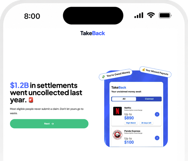 Take the quiz in the TakeBack app